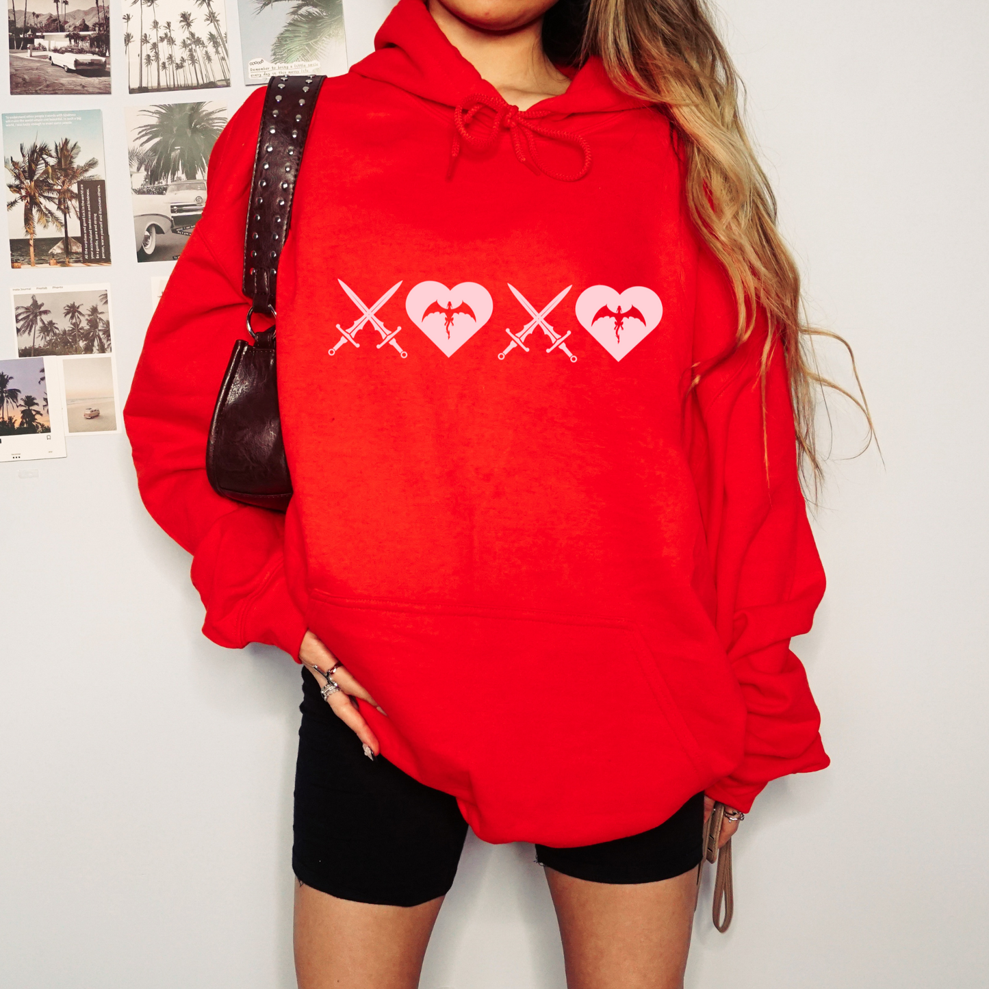 XOXO Dragon Hoodie - Pink Graphic