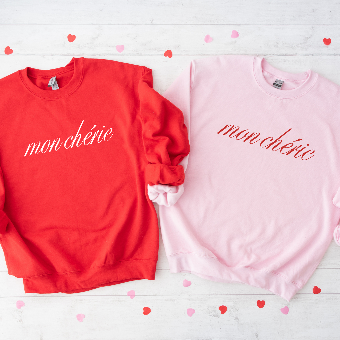 Mon Cherie Sweatshirt - Red Text