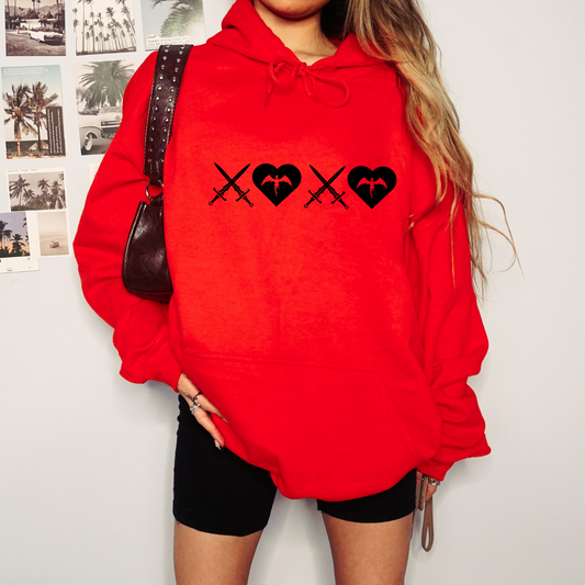 XOXO dragon Hoodie - Black Graphic